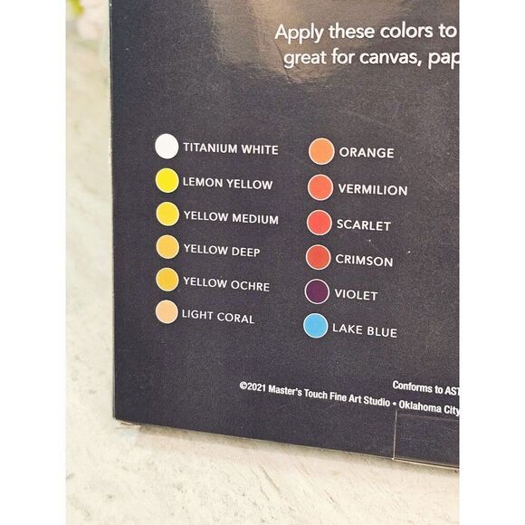 Masters Touch 24 Color Acrylic Paint Set 12ml Tubes For Art & Craft - Picture 5 of 6